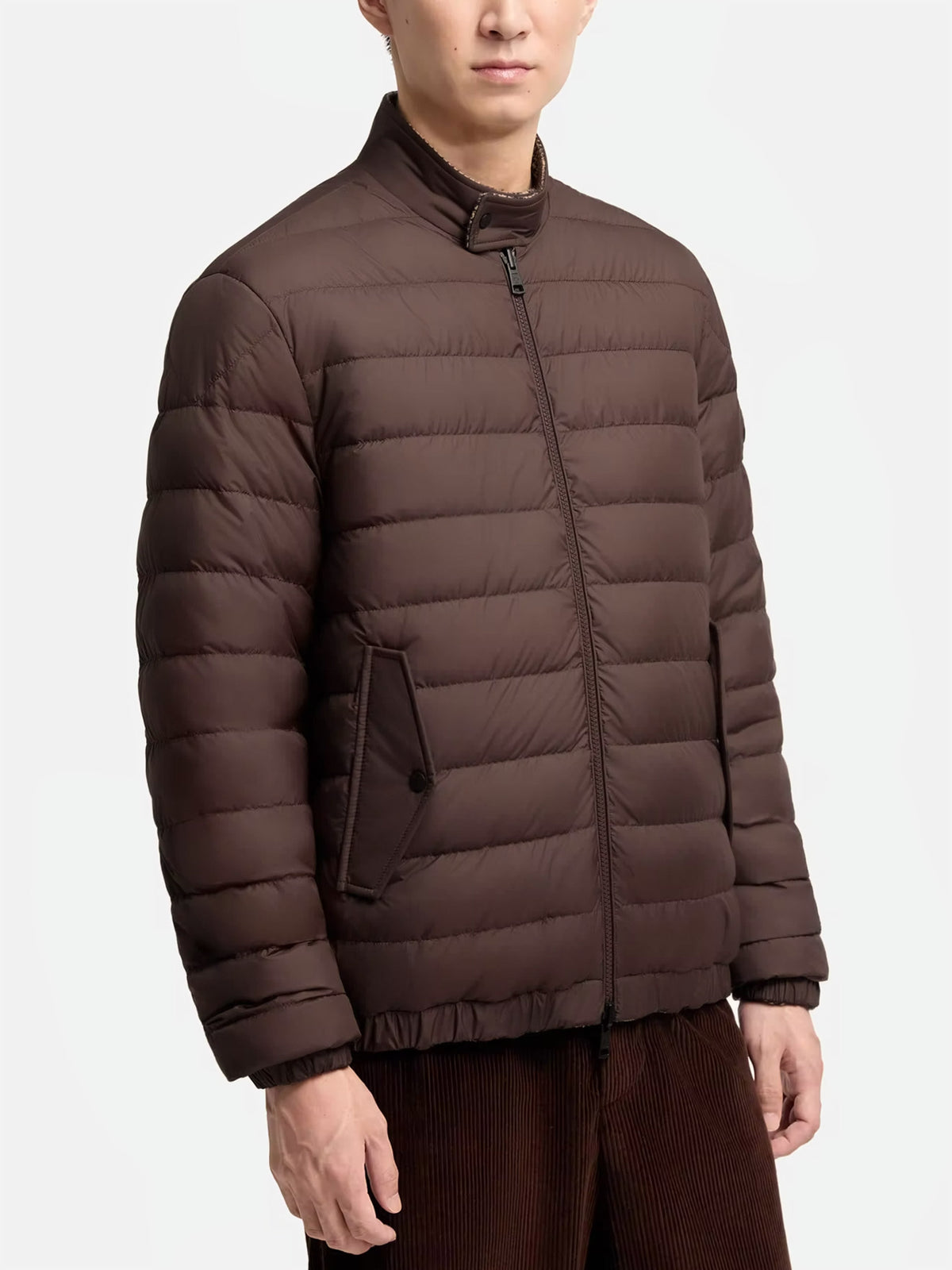 Moncler Wendbare Daunen-Hemdjacke Ebrodel für Herren Braun