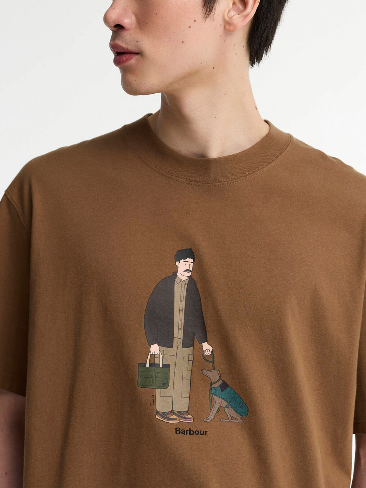 Barbour Oversized T-Shirt Fordyce für Herren Braun