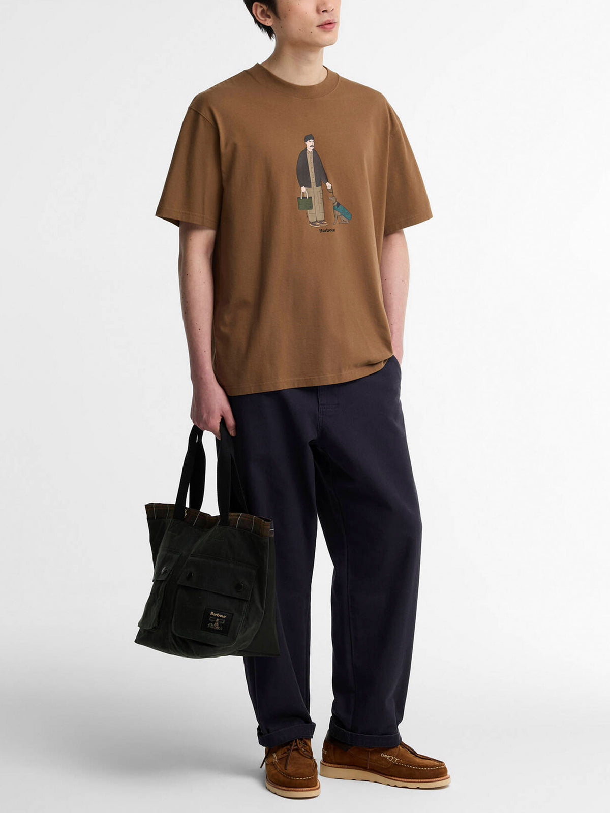 Barbour Oversized T-Shirt Fordyce für Herren Braun