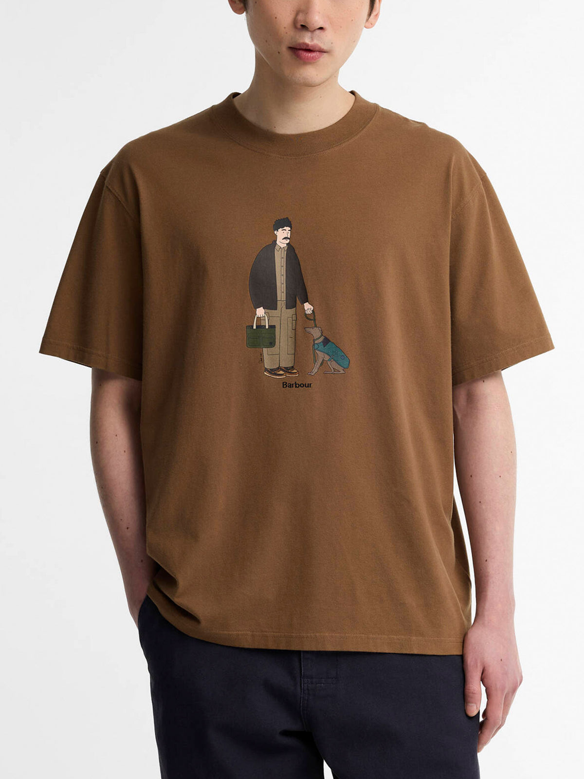 Barbour Oversized T-Shirt Fordyce für Herren Braun
