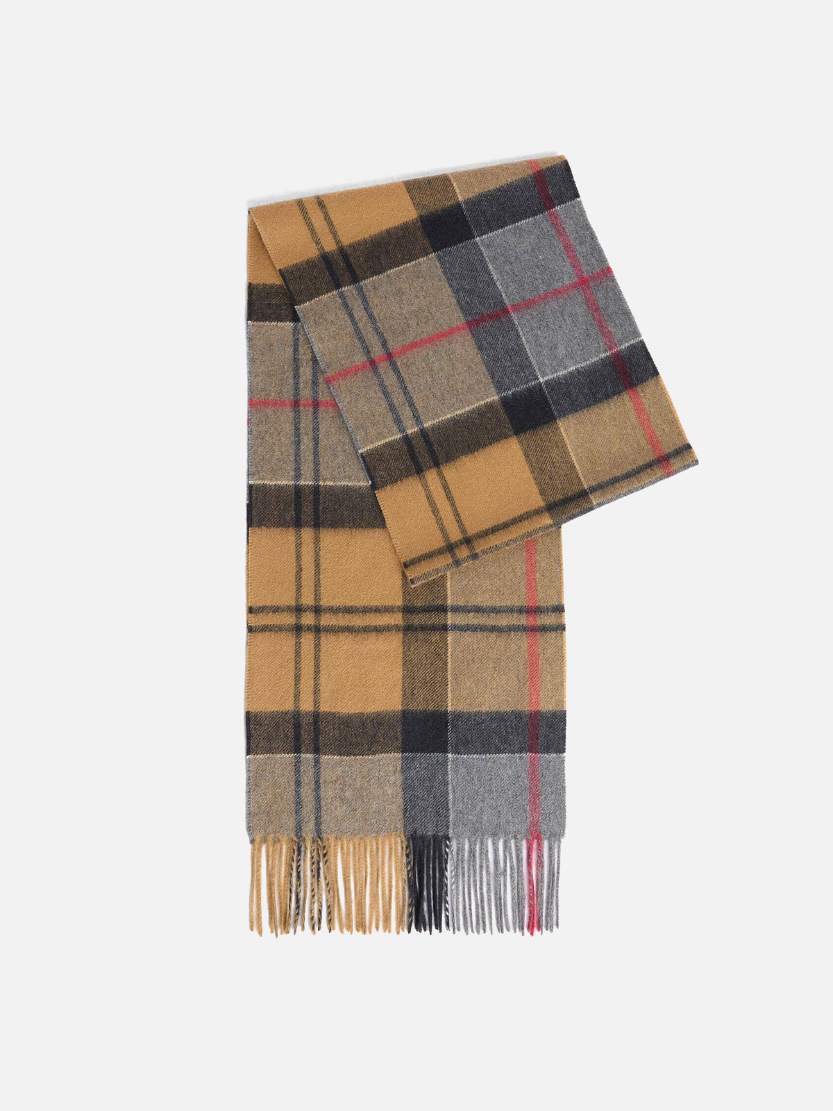 Barbour Kaschmirschal im Tartan-Muster mit Fransen Tartan