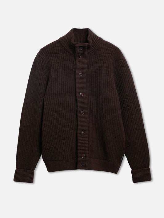 Barbour Cardigan Mordale aus Shetland-Wolle für Herren Dunkelbraun