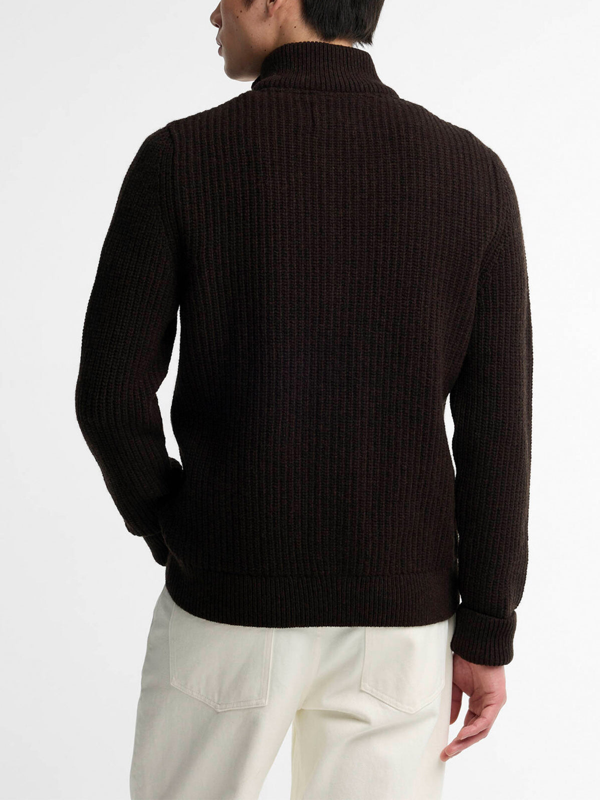 Barbour Cardigan Mordale aus Shetland-Wolle für Herren Dunkelbraun