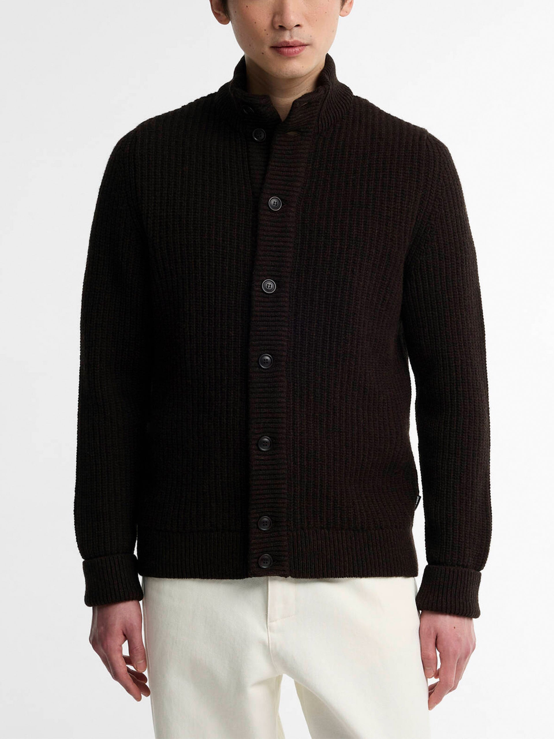 Barbour Cardigan Mordale aus Shetland-Wolle für Herren Dunkelbraun