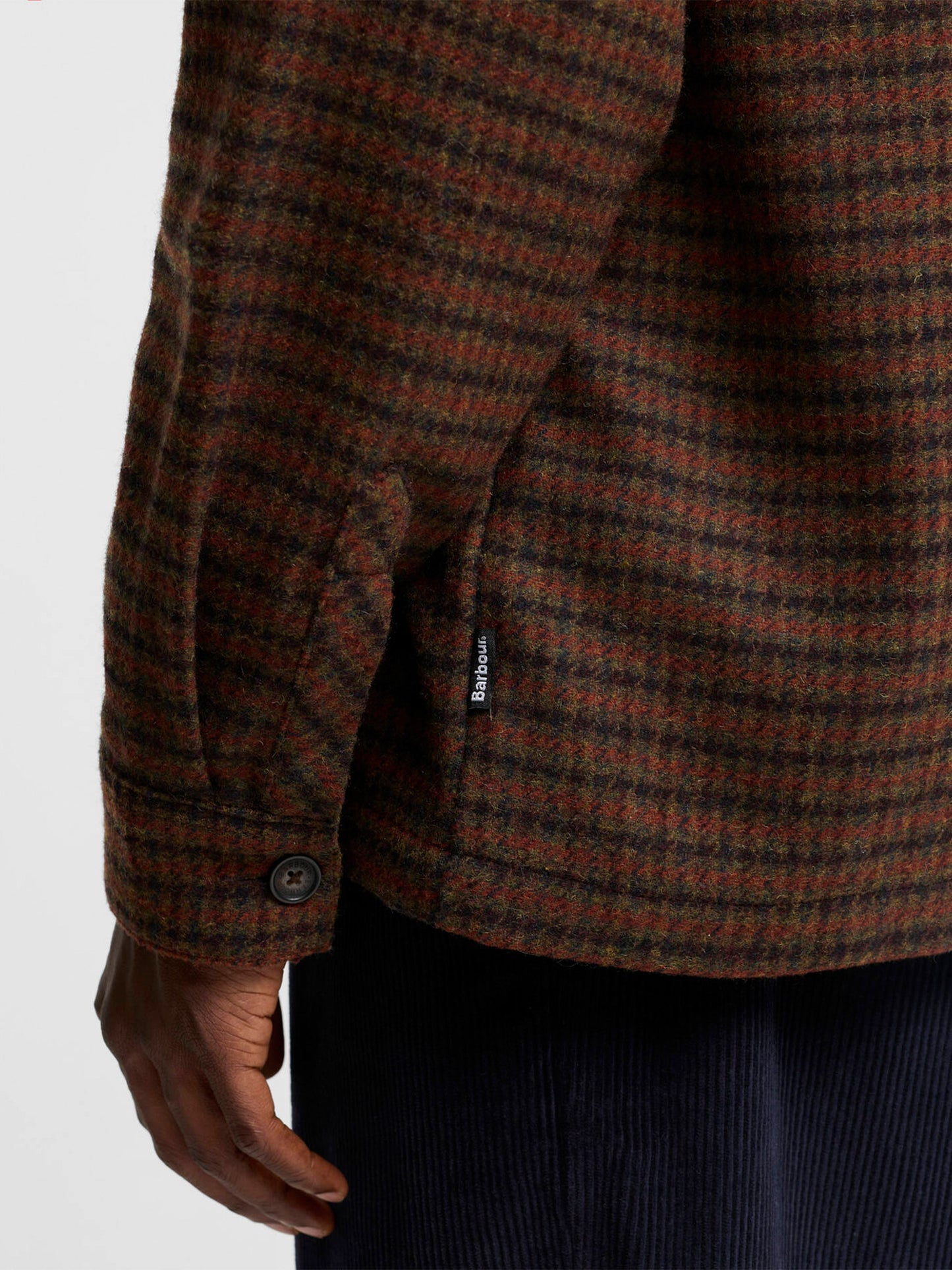 Barbour Overshirt Hatfield mit Hahnentrittmuster für Herren Braun