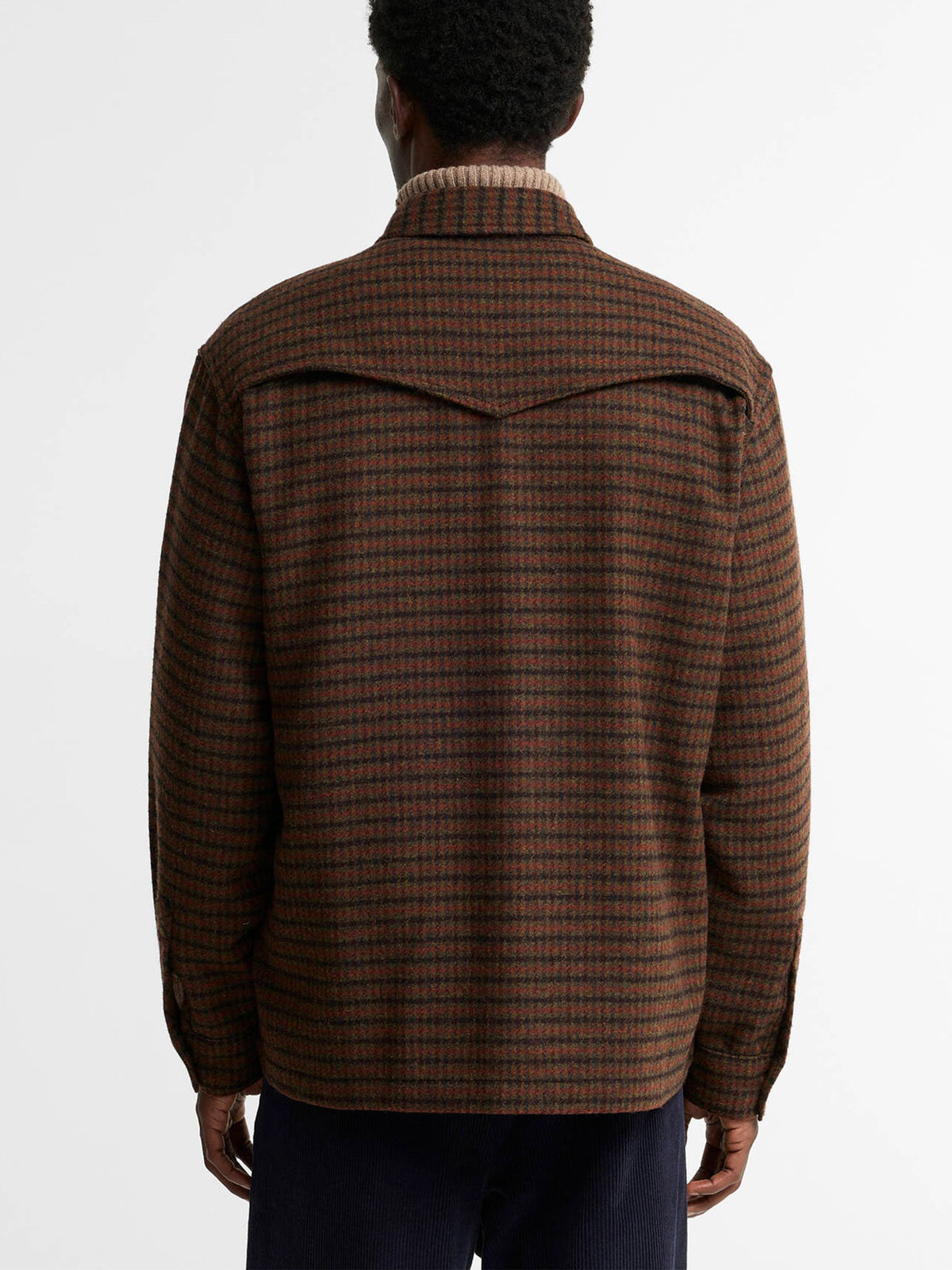 Barbour Overshirt Hatfield mit Hahnentrittmuster für Herren Braun
