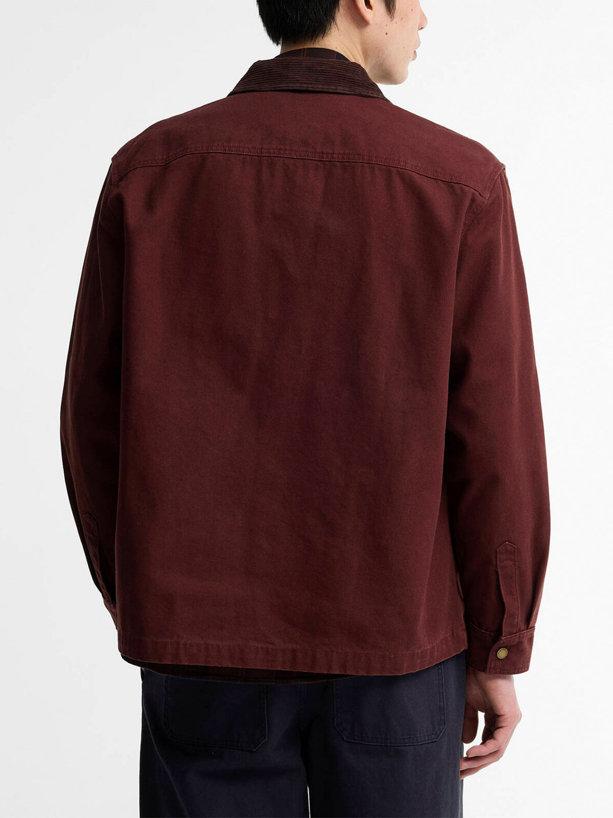 Barbour Overshirt Ursula aus Baumwoll-Canvas Dunkelrot