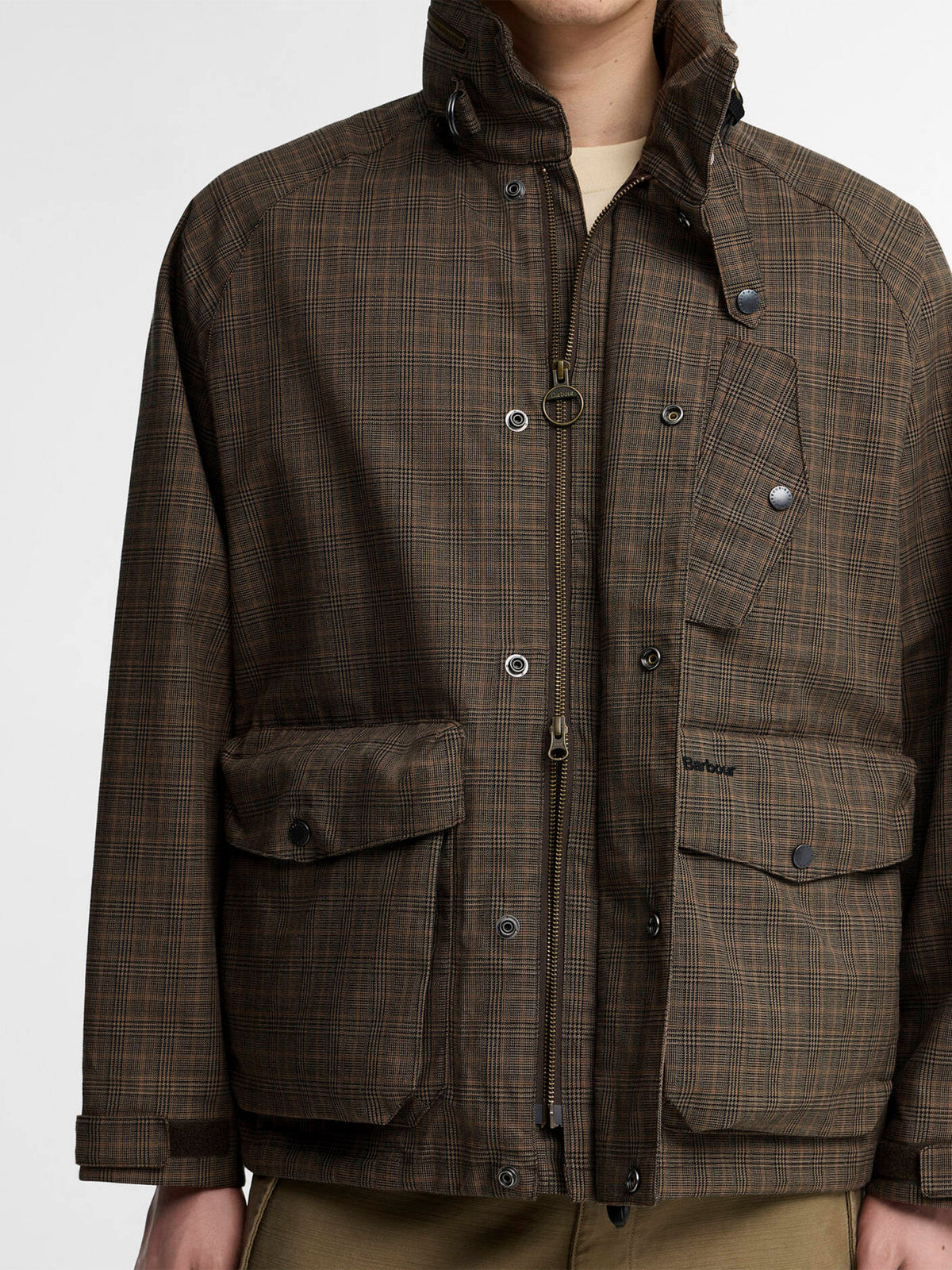Barbour Wasserdichte Jacke Transport Ursula mit Kapuze Braun