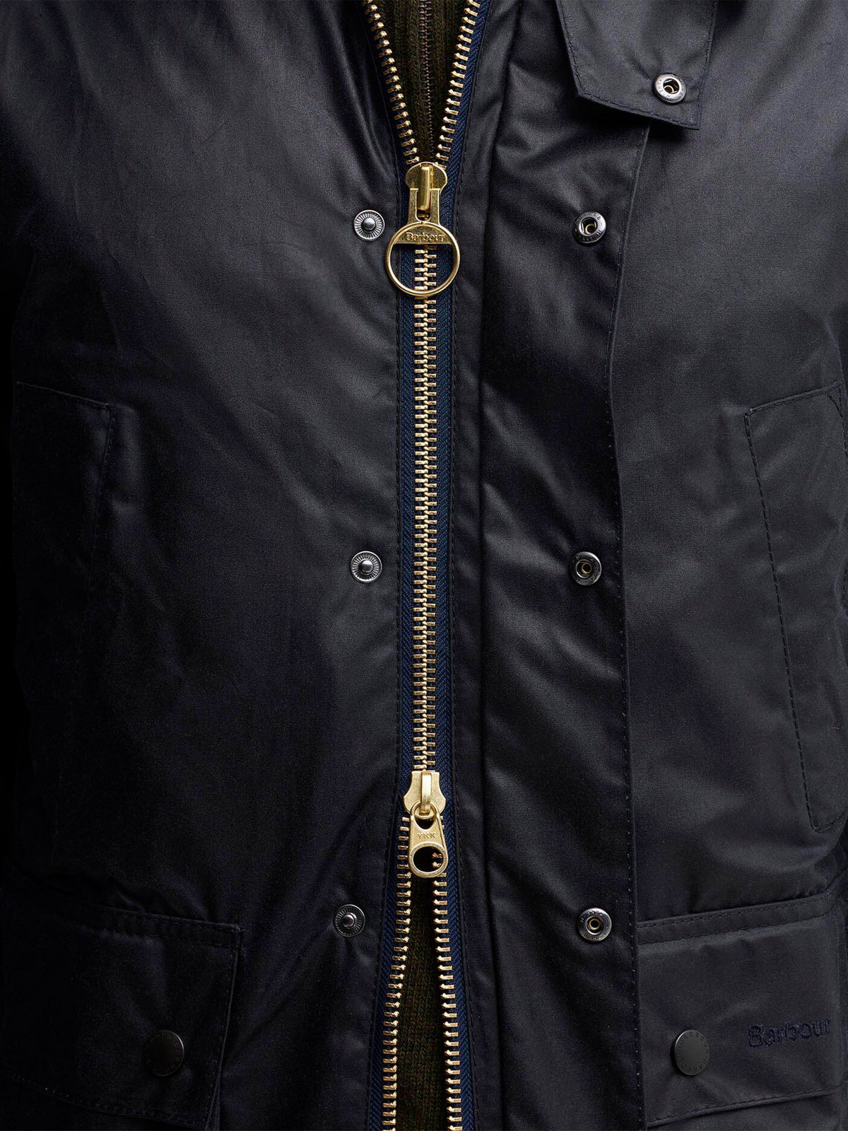 Barbour Wachsjacke Bedale mit Cordkragen Marineblau