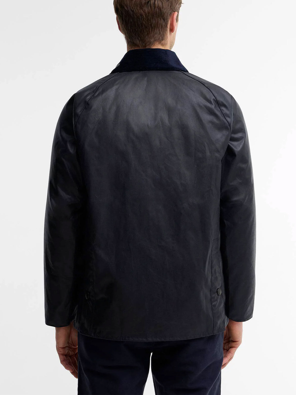 Barbour Wachsjacke Bedale mit Cordkragen Marineblau