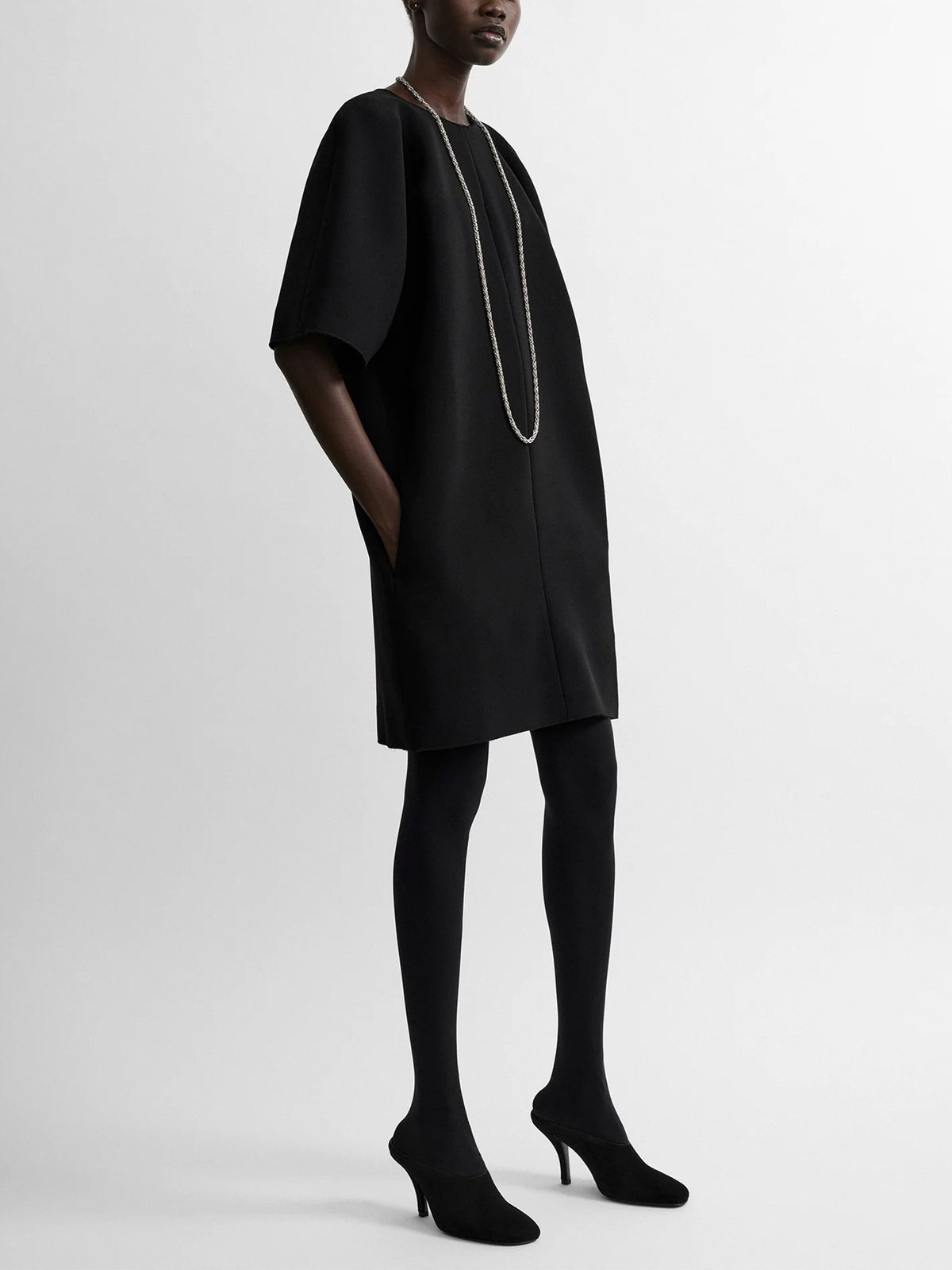 Minikleid Cocoon aus Crêpe für Damen