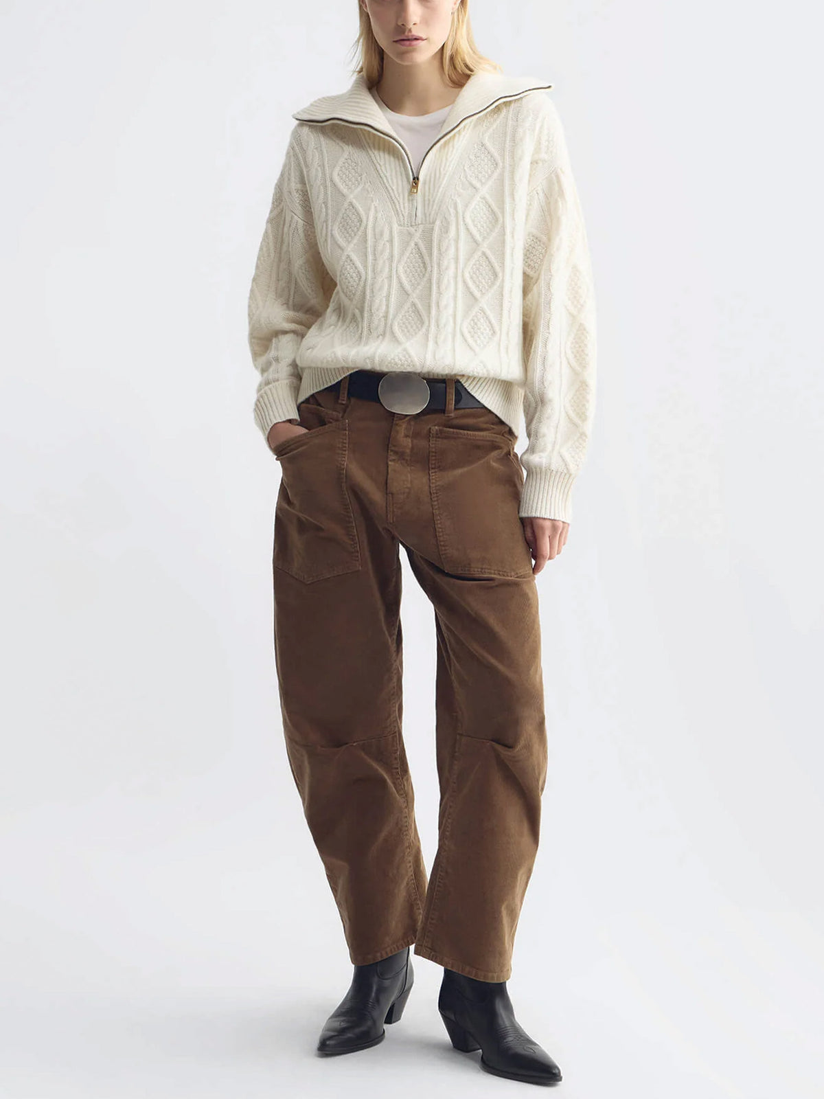 Nili lotan Barrel-Leg Cordhose Shon für Damen Braun