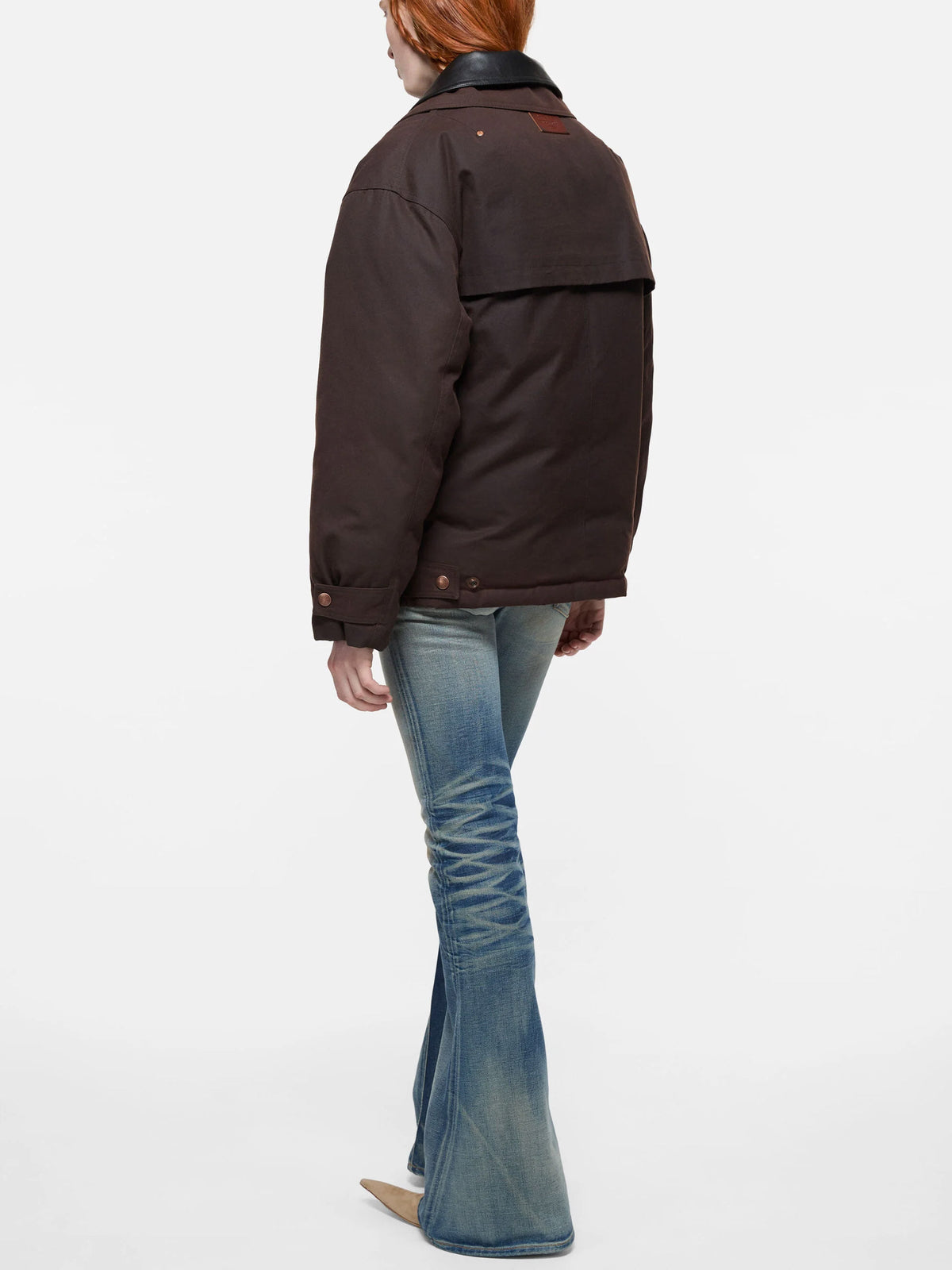 Acne studios Blouson-Jacke aus gewachstem Canvas für Damen Dunkelbraun