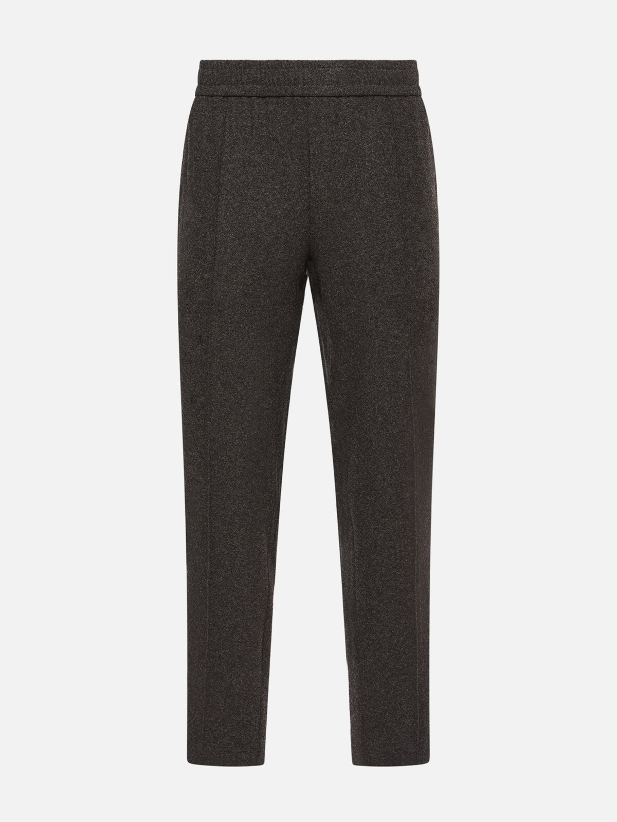 Moncler Flanellhose mit Leder-Logo für Herren Dunkelgrau