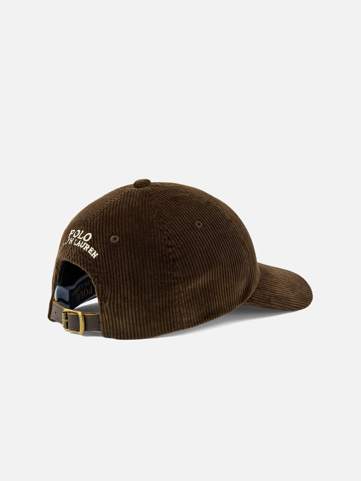Polo ralph lauren Baseballkappe aus Kordsamt mit Logo Dunkelbraun