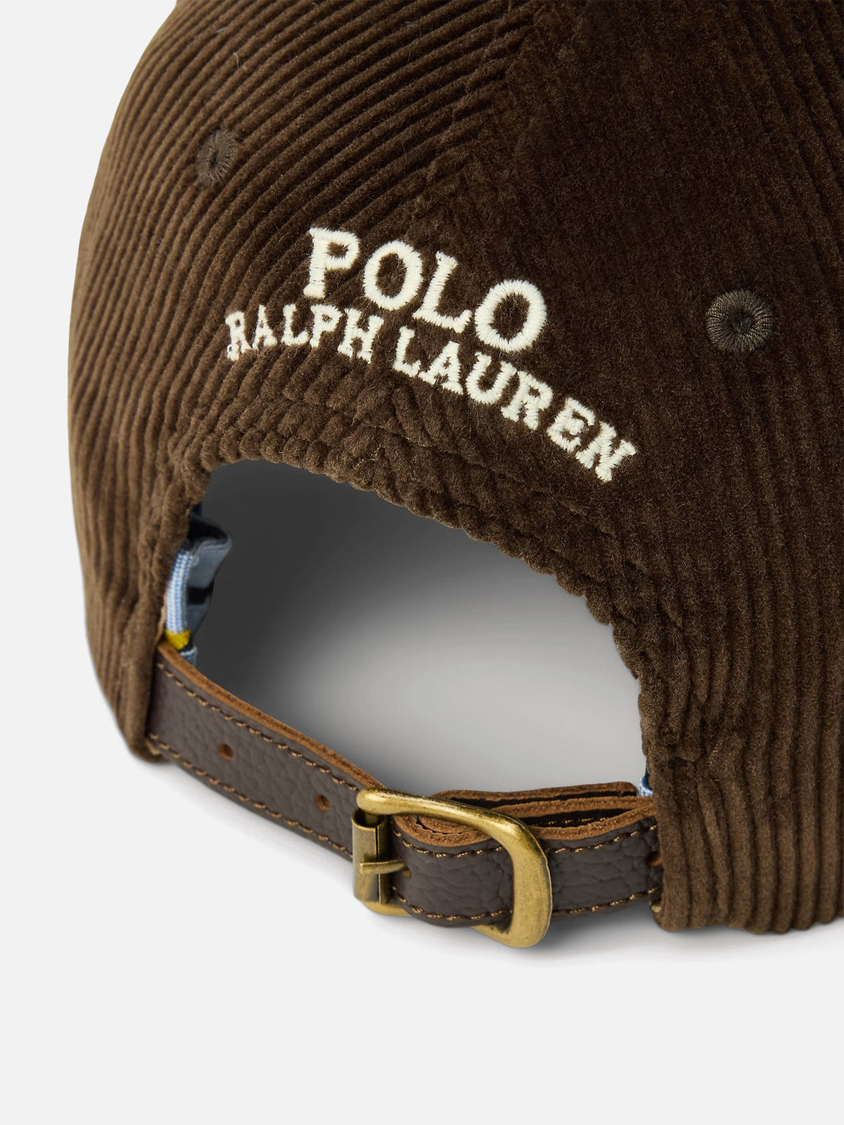 Polo ralph lauren Baseballkappe aus Kordsamt mit Logo Dunkelbraun