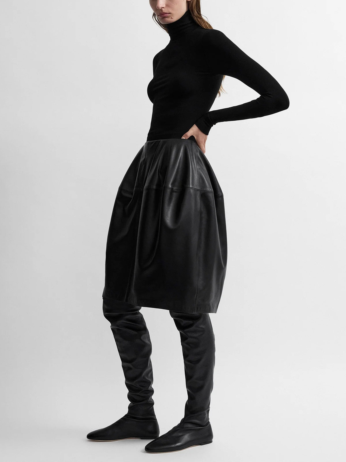 Toteme Rollkragenshirt aus Compact Jersey für Damen Schwarz
