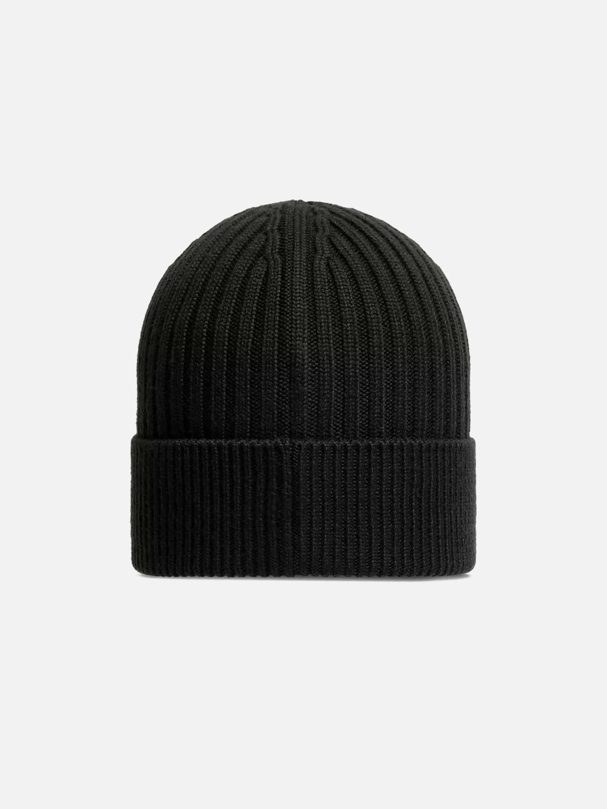 Moncler Grenoble – Mütze aus Rippstrick mit Logo-Aufnäher Schwarz - Black