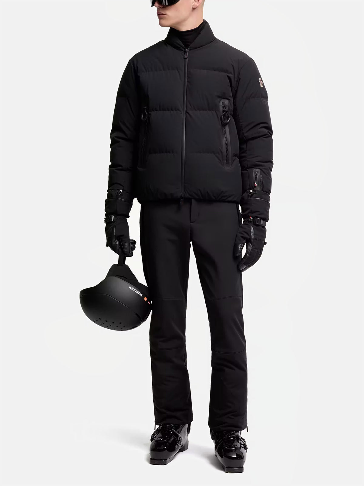 Moncler grenoble Skihose mit Logo-Detail für Herren Schwarz
