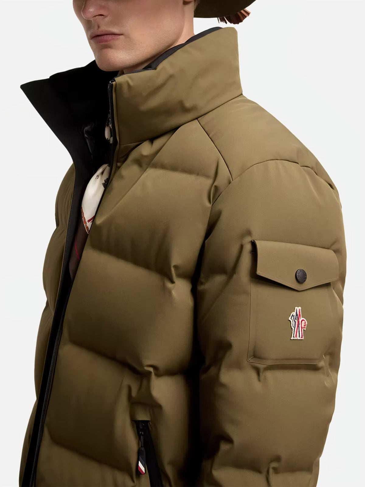 Moncler Grenoble – Daunen-Skijacke Montgetech für Herren Oliv-Braun - Olive