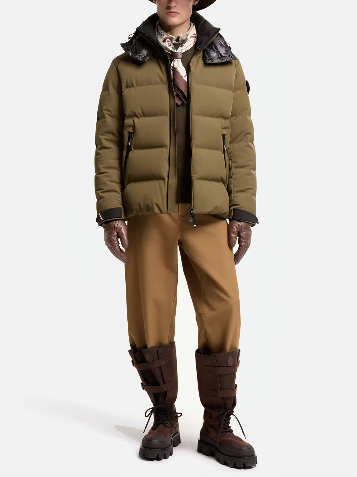 Moncler Grenoble – Daunen-Skijacke Montgetech für Herren Oliv-Braun - Olive