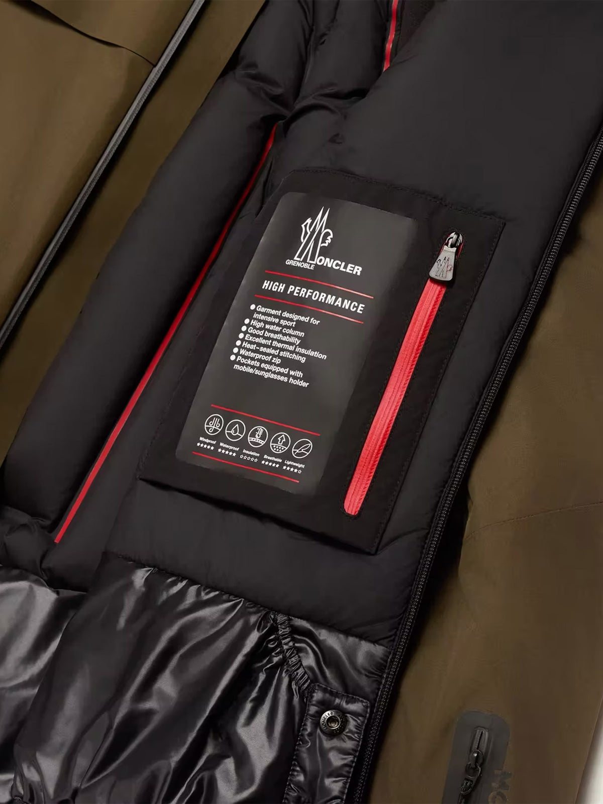 Moncler grenoble Daunen-Skijacke Balmhorn für Herren Olivgrün