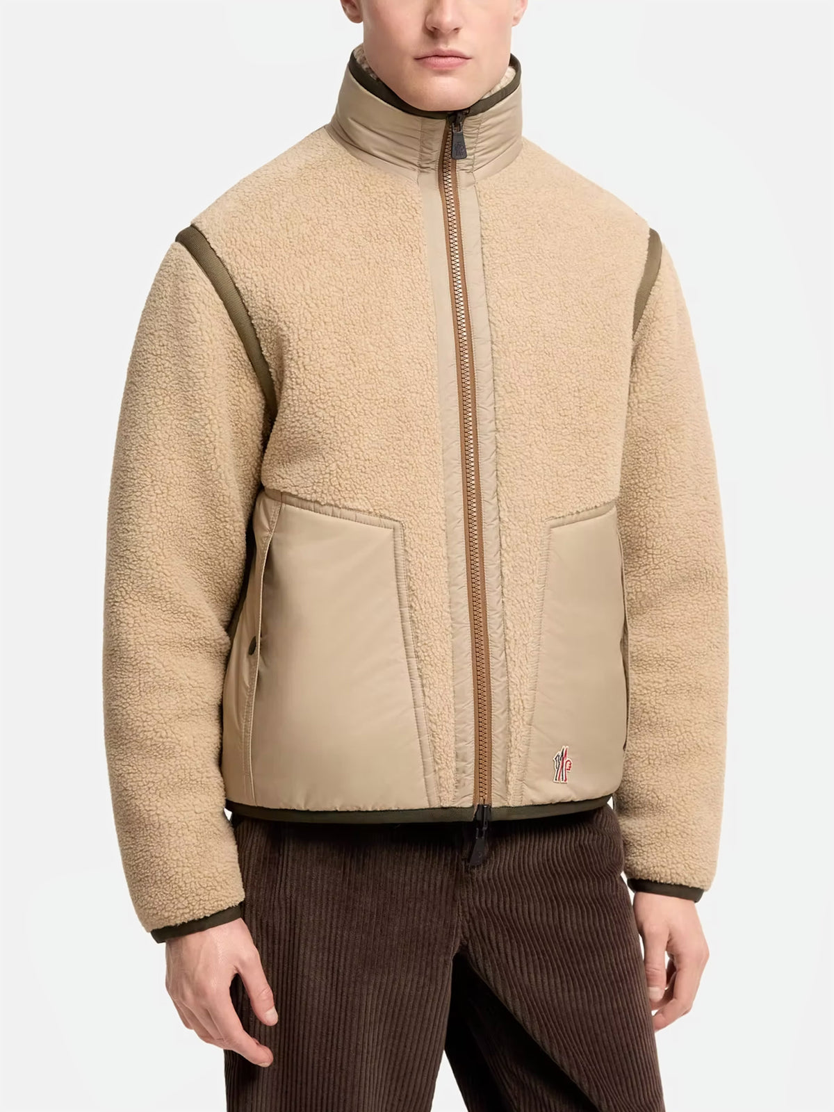 Moncler grenoble Wendbare Teddy-Jacke für Herren Beige