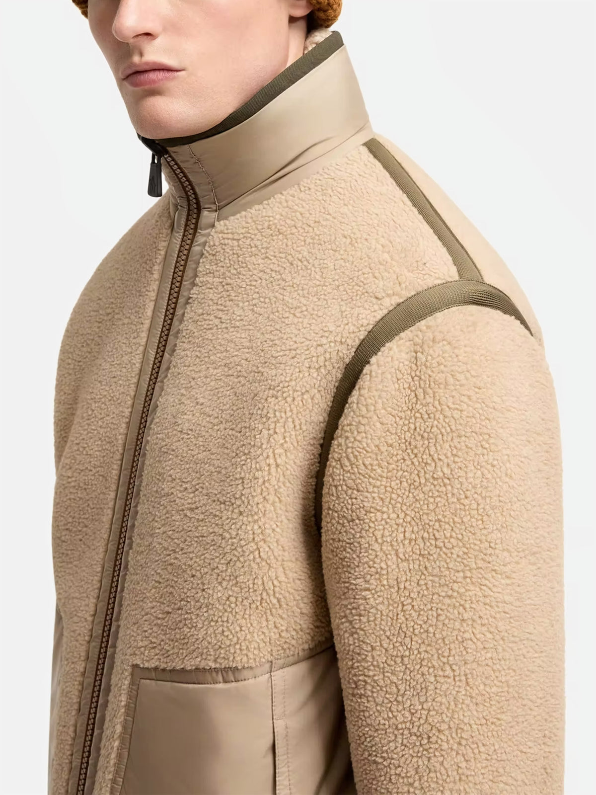 Moncler grenoble Wendbare Teddy-Jacke für Herren Beige