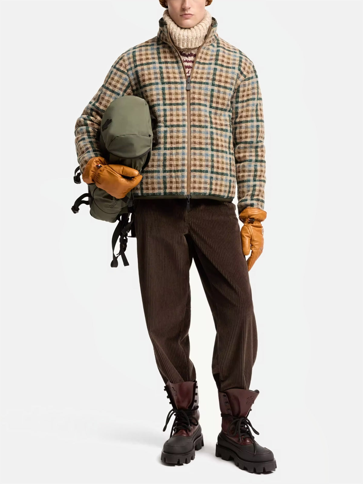 Moncler grenoble Wendbare Teddy-Jacke für Herren Beige