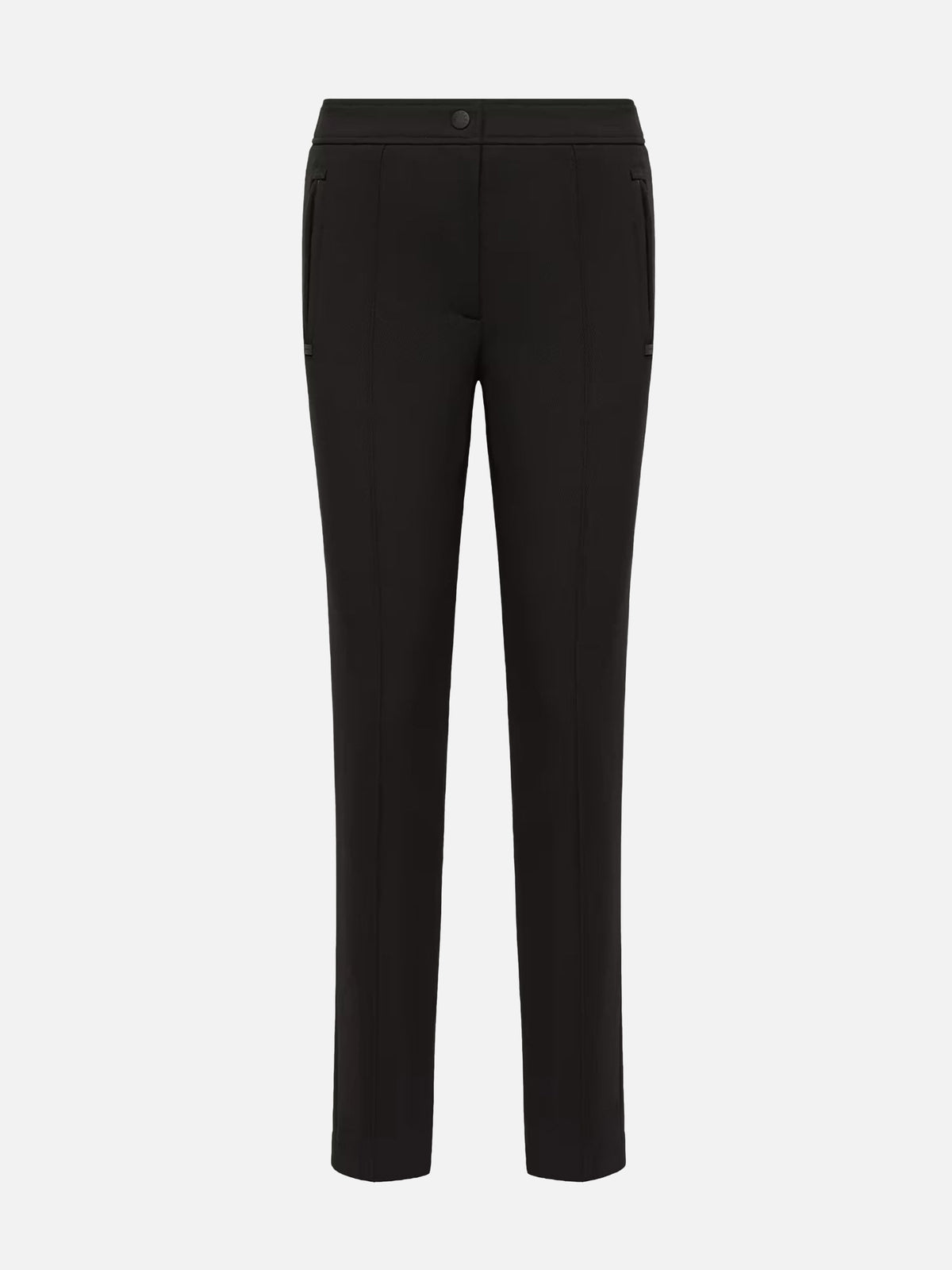 Moncler grenoble Schmale Hose aus Stretch-Twill für Damen Schwarz