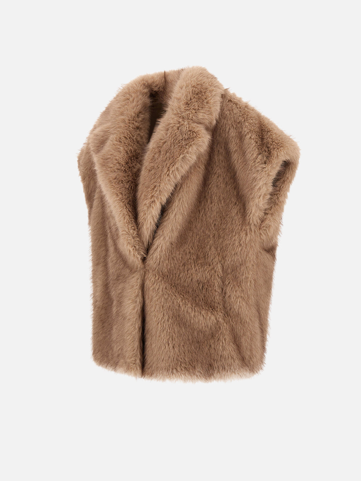Herno Oversized-Weste aus Kunstpelz für Damen Beige