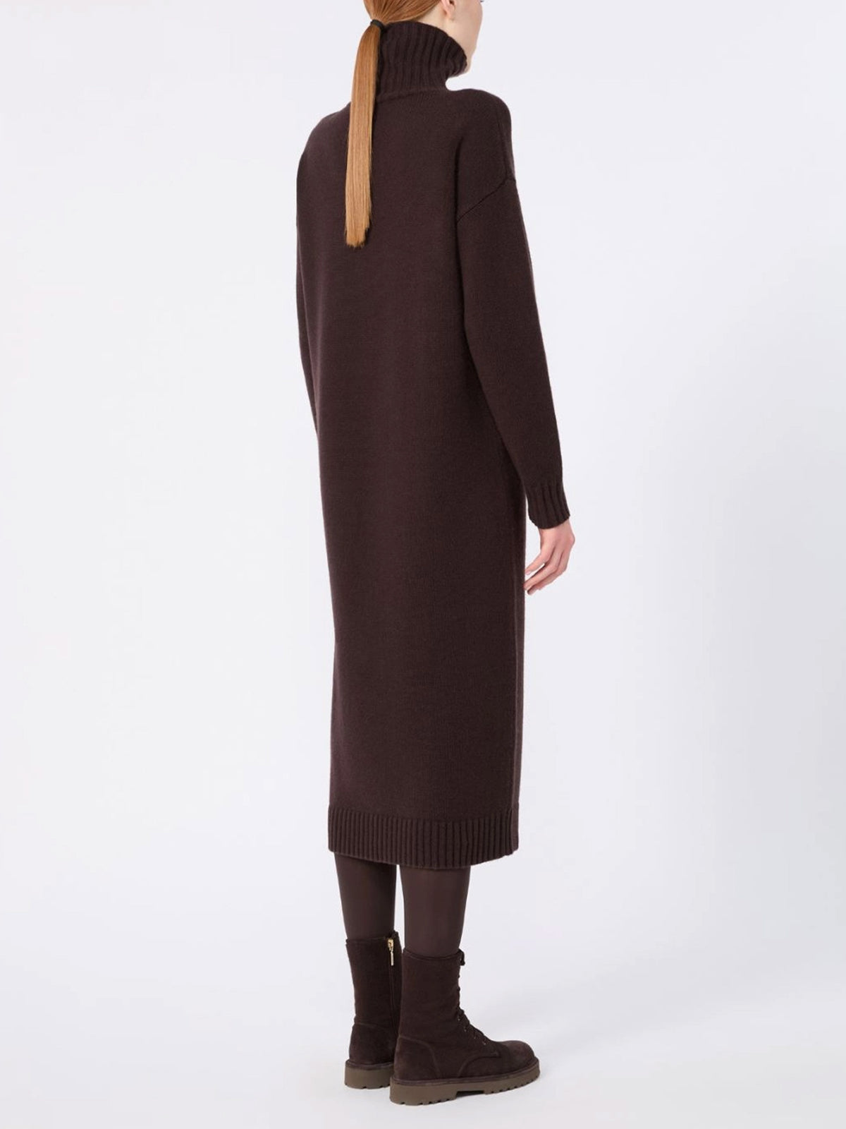 Max mara Strickkleid mit Rollkragen für Damen Dunkelbraun