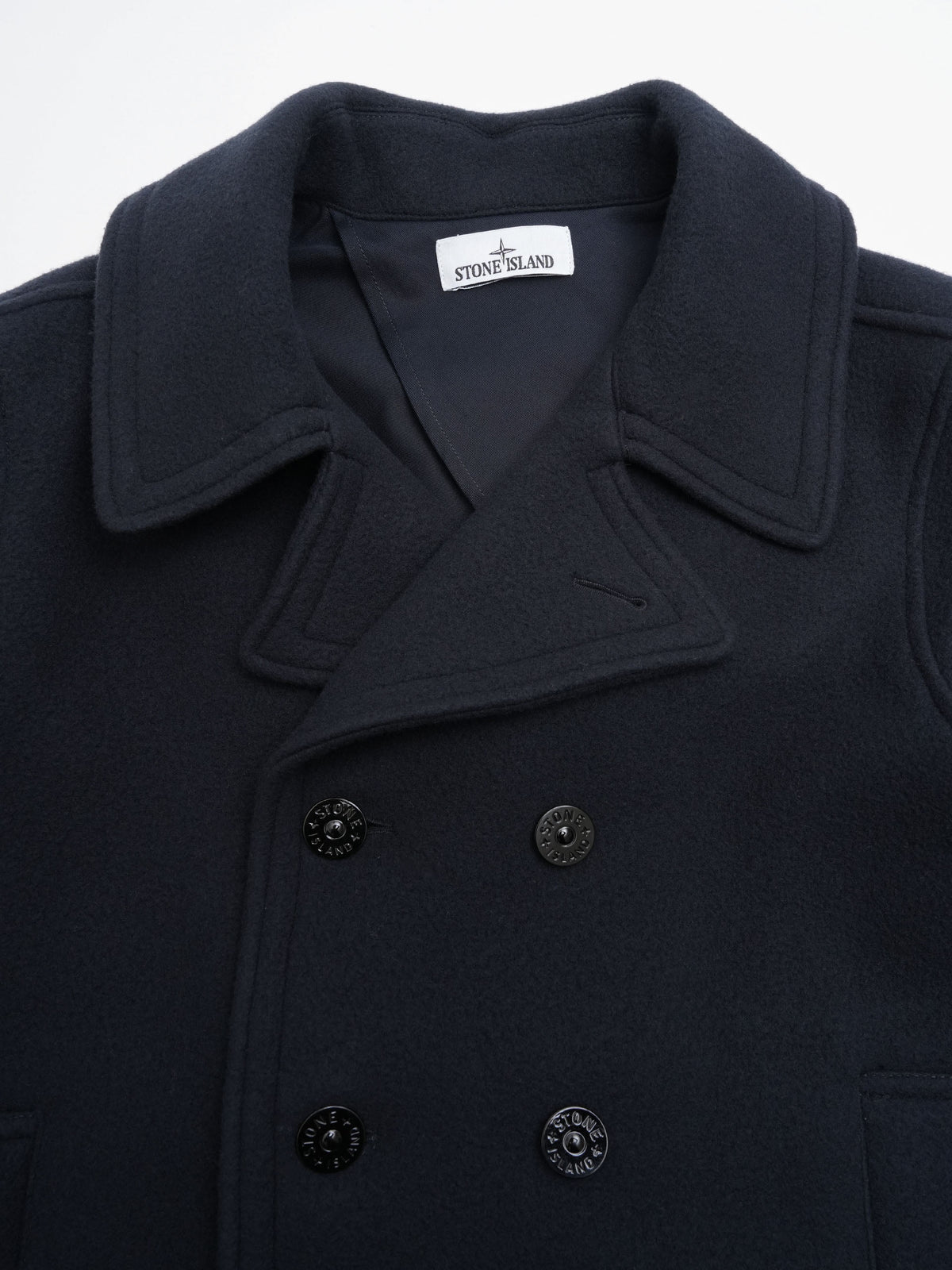 Stone island Peacoat aus Woll-Kaschmir-Mix für Herren Dunkelblau