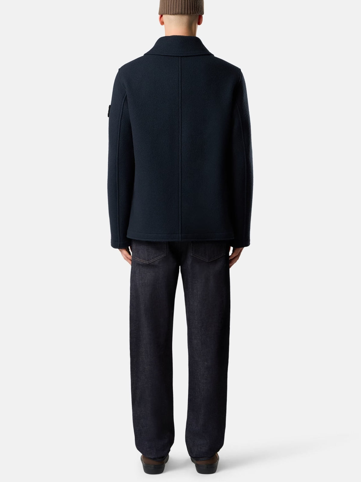 Stone island Peacoat aus Woll-Kaschmir-Mix für Herren Dunkelblau