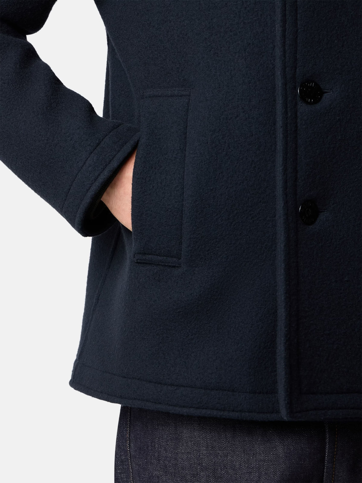 Stone island Peacoat aus Woll-Kaschmir-Mix für Herren Dunkelblau