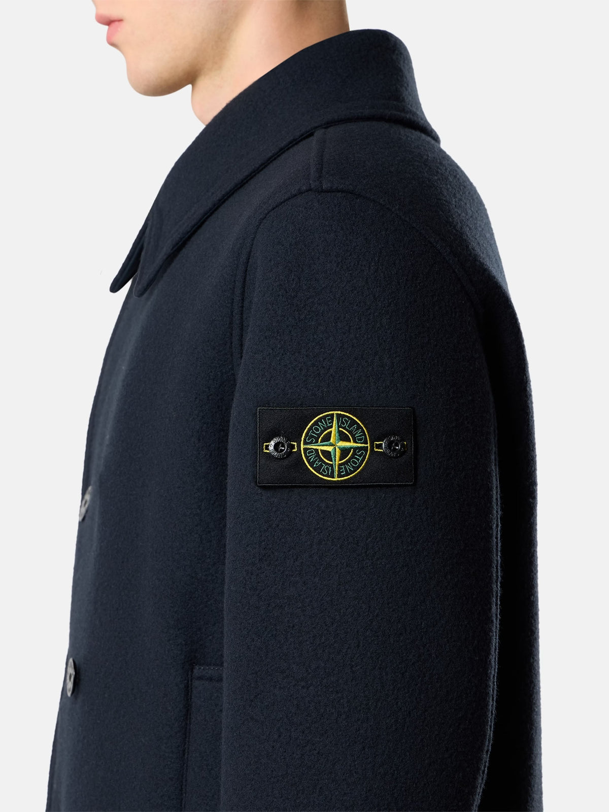 Stone island Peacoat aus Woll-Kaschmir-Mix für Herren Dunkelblau