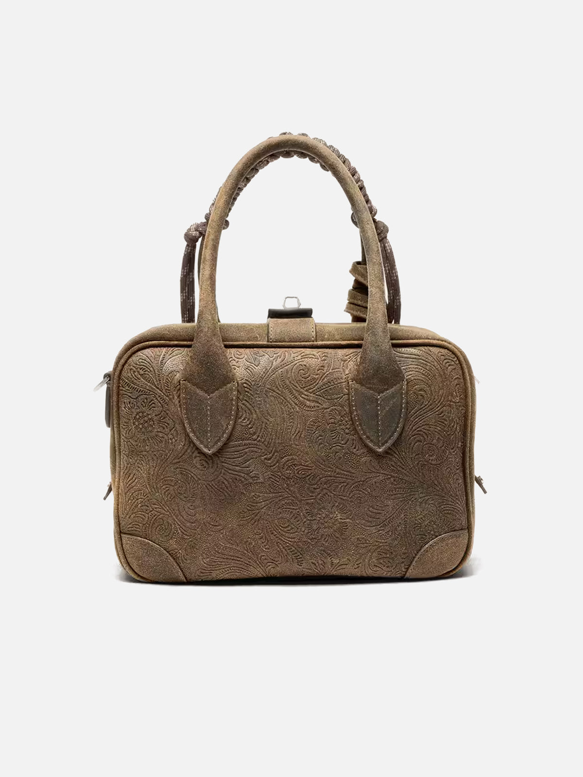 Golden goose Tote Bag Vita Small aus Veloursleder Armeegrün