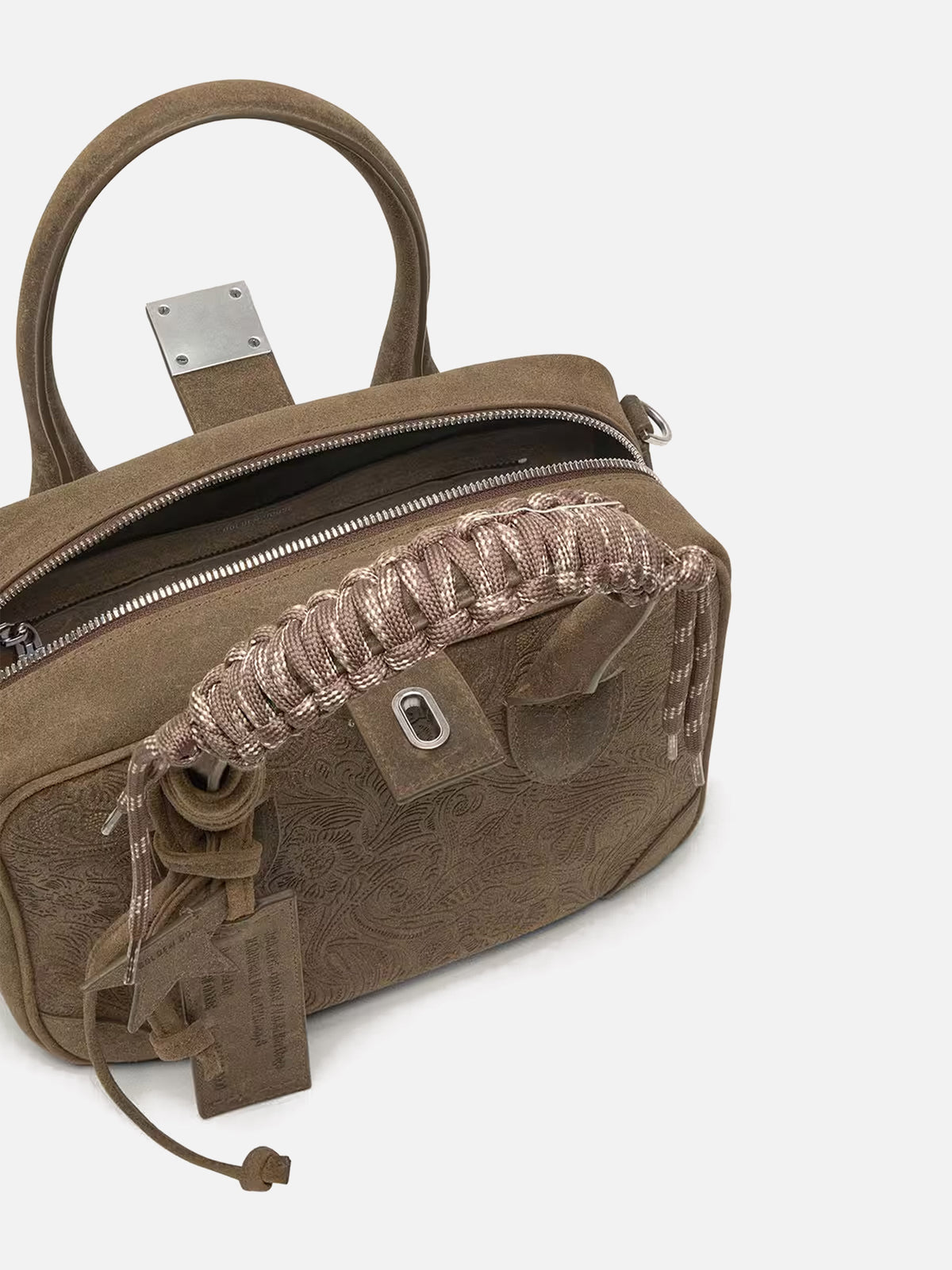 Golden goose Tote Bag Vita Small aus Veloursleder Armeegrün