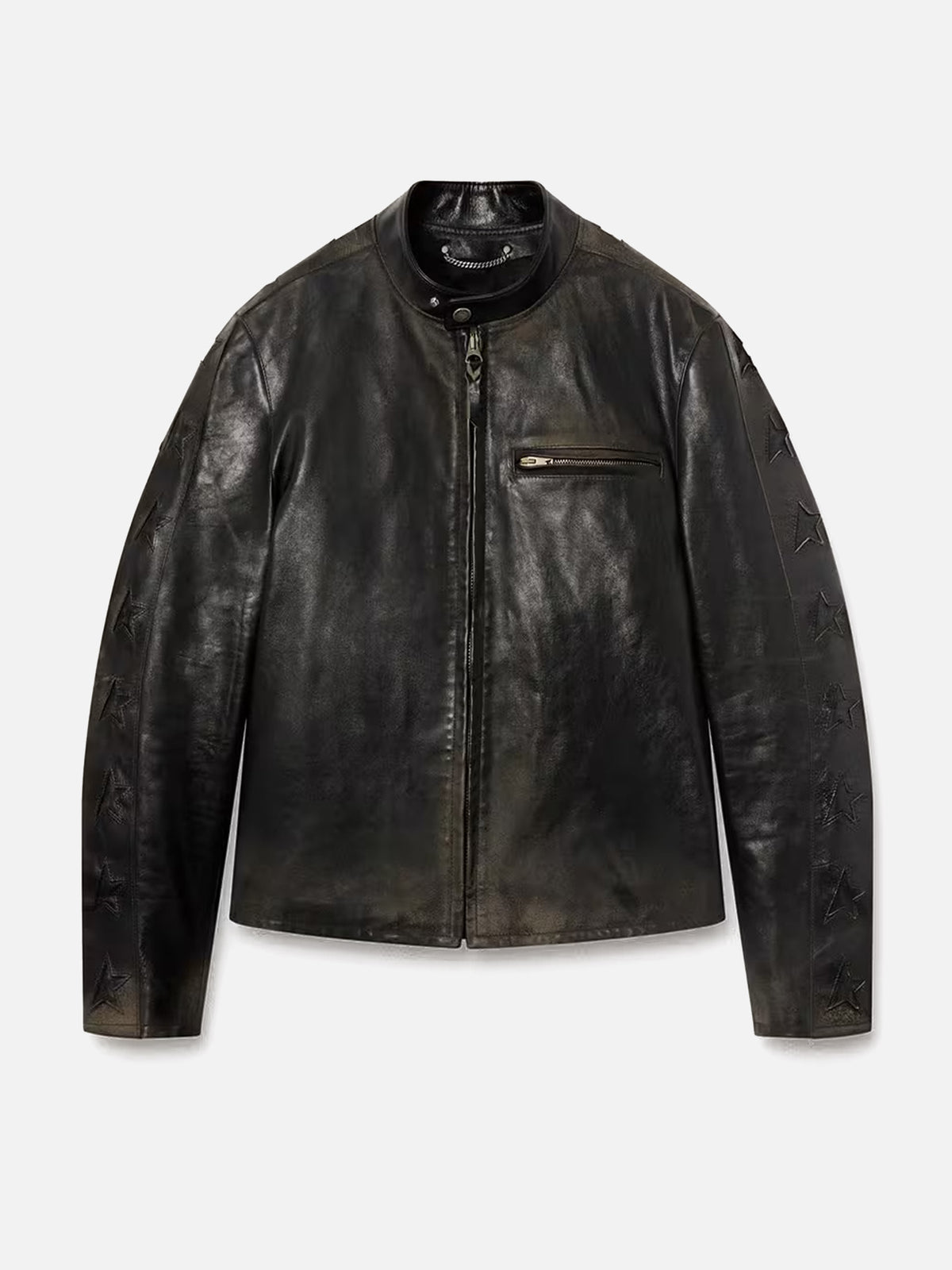 Golden goose Bikerjacke aus Leder für Herren Schwarz