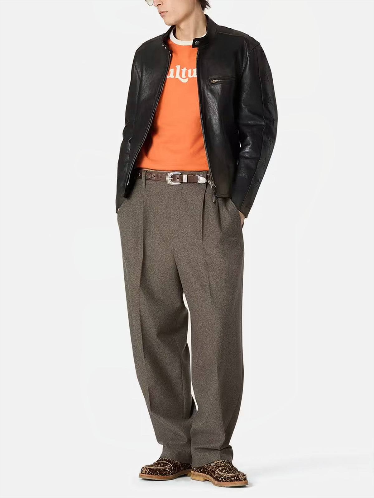 Golden goose Bikerjacke aus Leder für Herren Schwarz