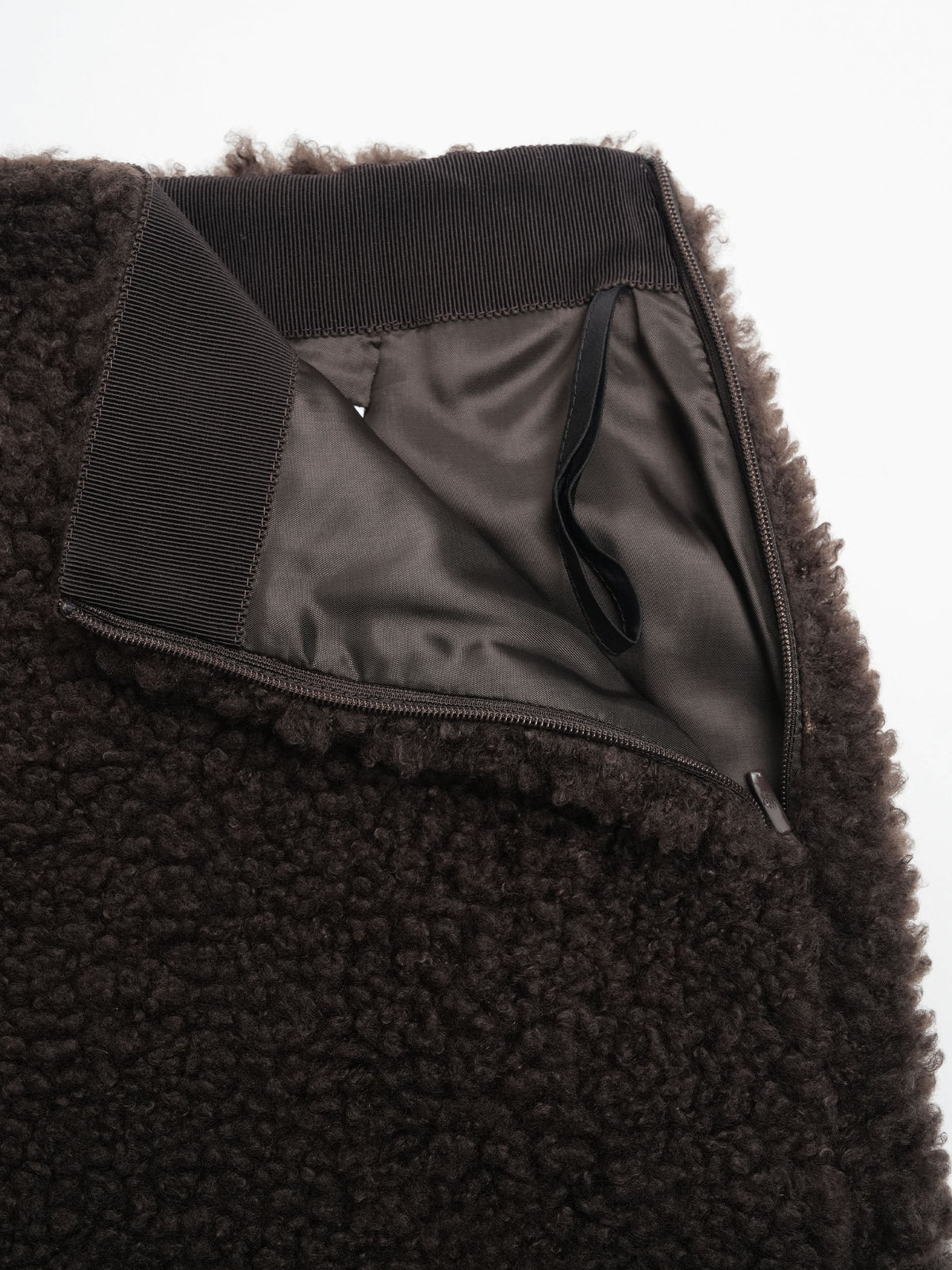 Moncler Minirock aus Teddy-Stoff für Damen Dunkelbraun