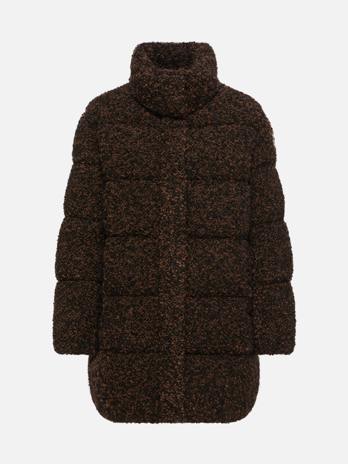 Moncler Tweed-Daunenmantel Remarquable für Damen Dunkelbraun