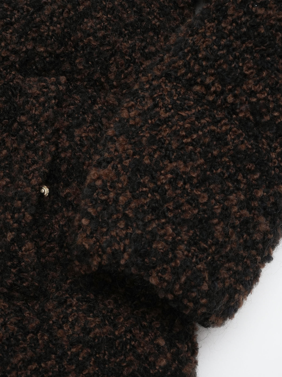 Moncler Tweed-Daunenmantel Remarquable für Damen Dunkelbraun