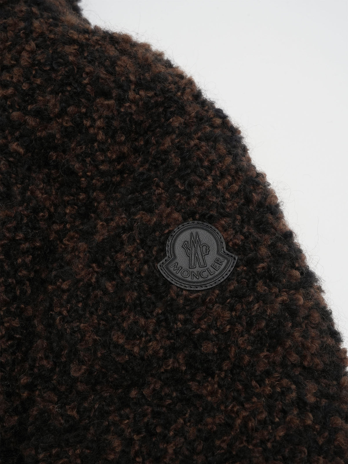 Moncler Tweed-Daunenmantel Remarquable für Damen Dunkelbraun