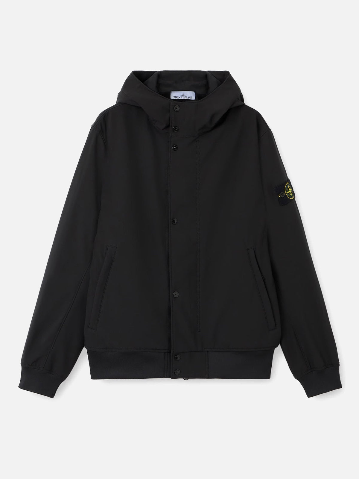 Stone island Kapuzenjacke Soft Shell-R für Herren Schwarz