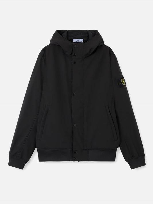 Stone island Kapuzenjacke Soft Shell-R für Herren Schwarz