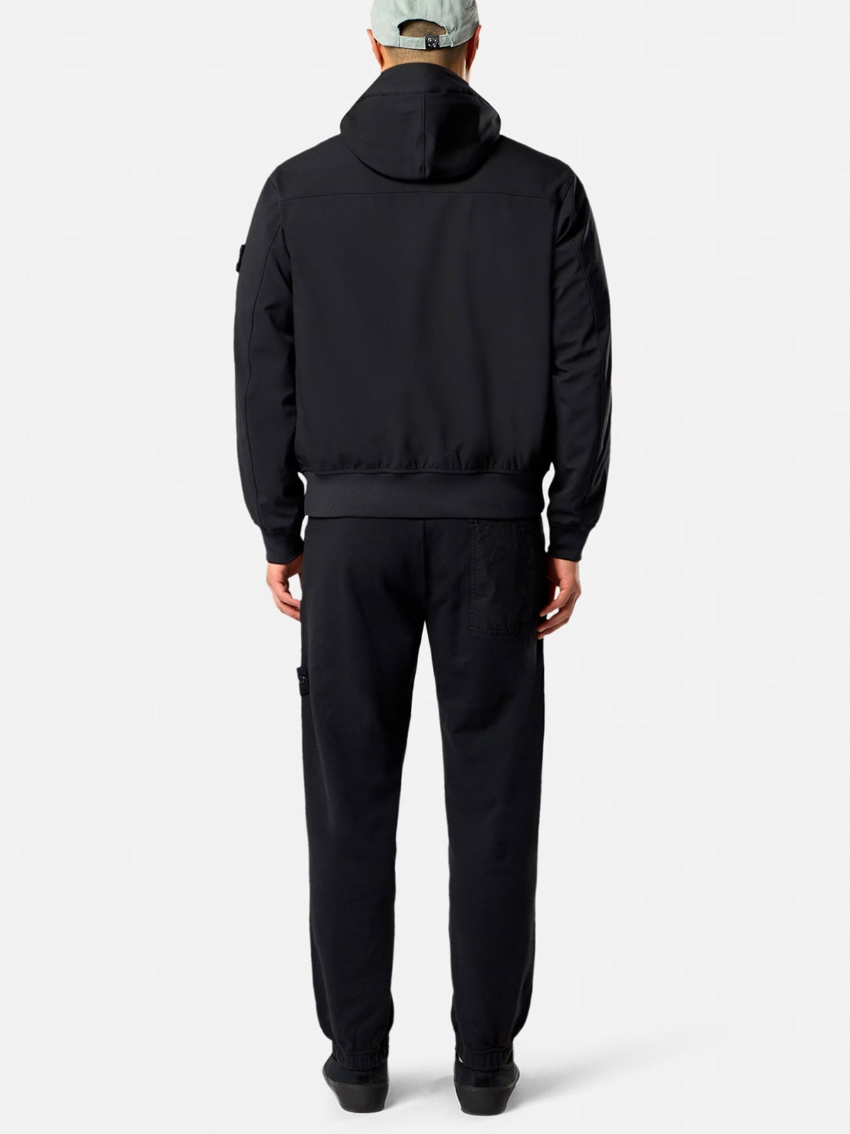 Stone island Kapuzenjacke Soft Shell-R für Herren Schwarz