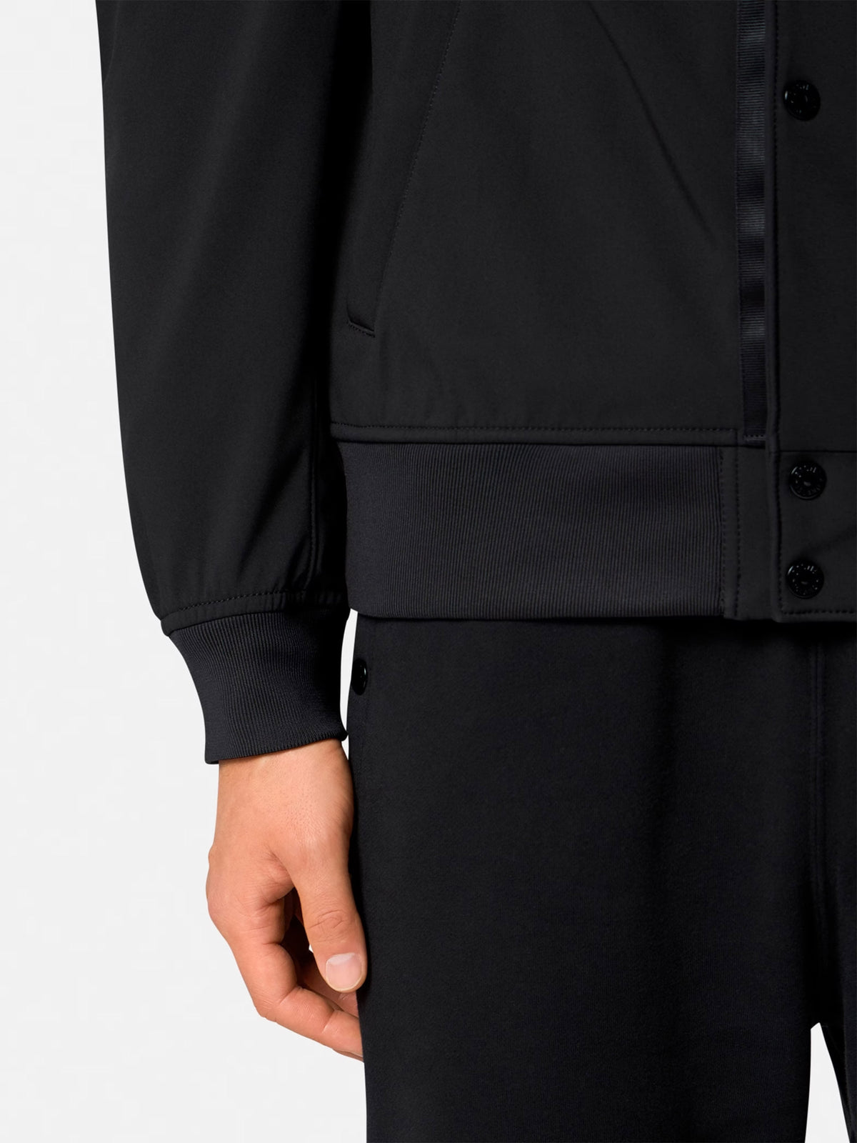 Stone island Kapuzenjacke Soft Shell-R für Herren Schwarz