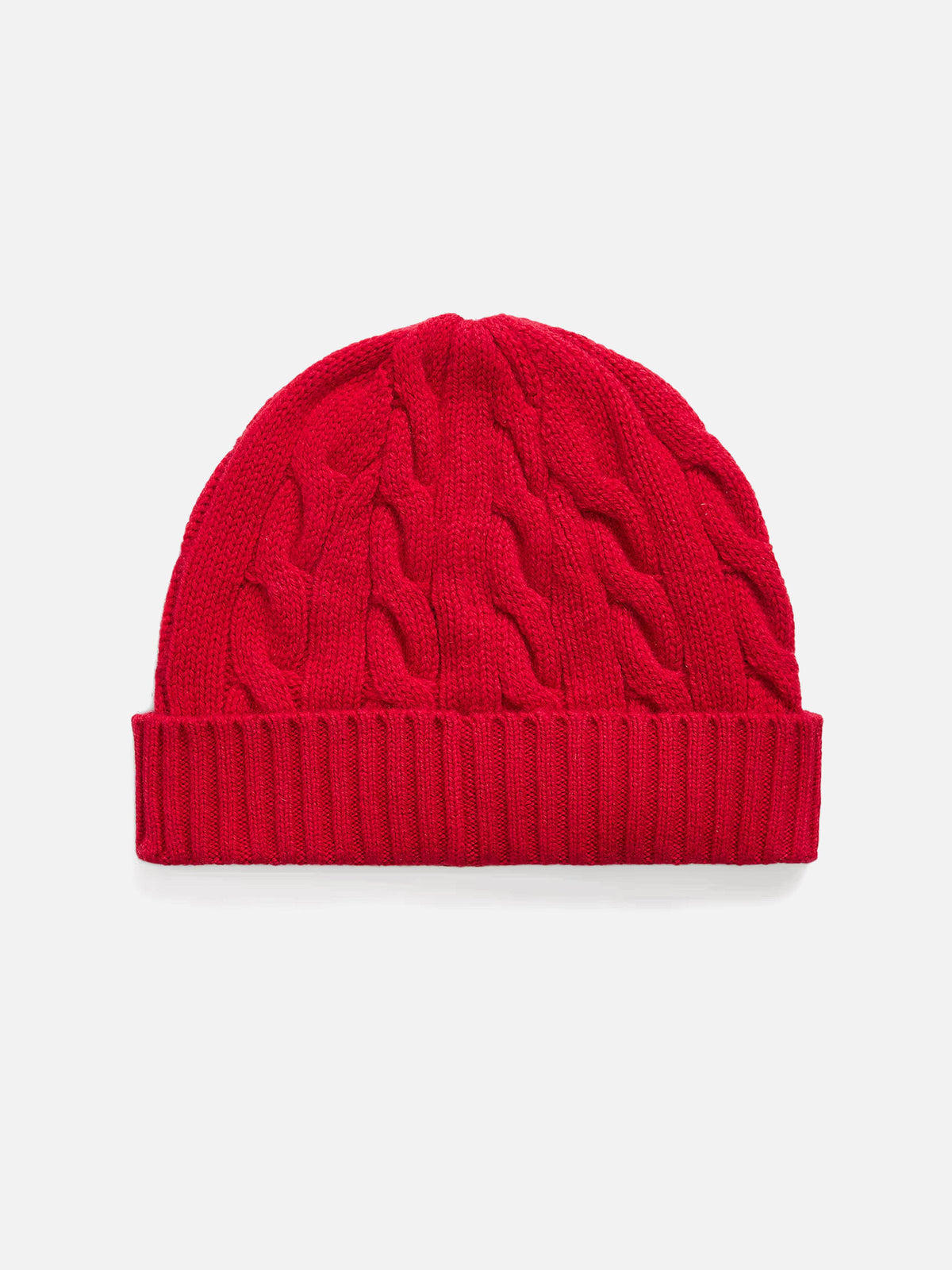 Polo Ralph Lauren – Mütze aus Wolle und Kaschmir mit Zopfmuster Park-Ave-Rot - Park Ave Red