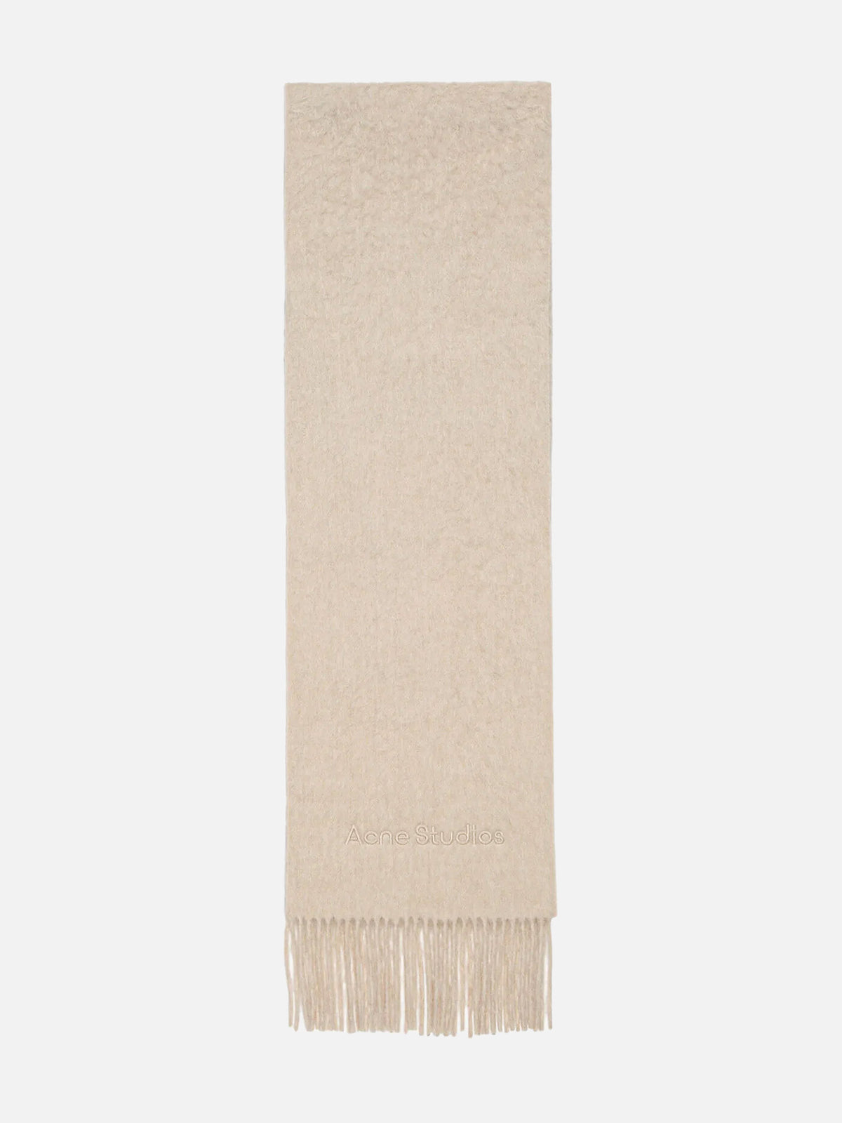Acne studios Schal aus Alpaka und Wolle mit Logo Beige